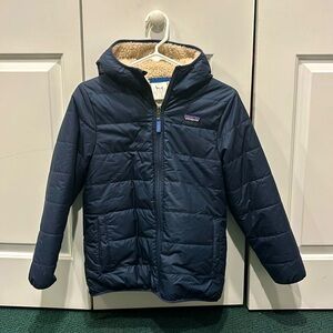 COPY - Patagonia Ready Freddy Jacket. Reversible navy shell / off white fleece …